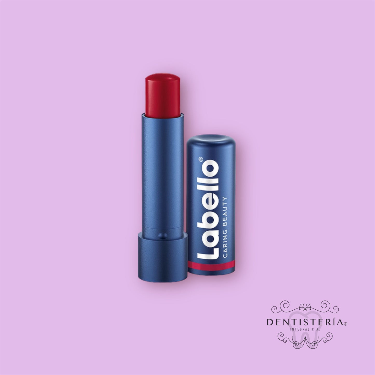 Labello. Con color rojo