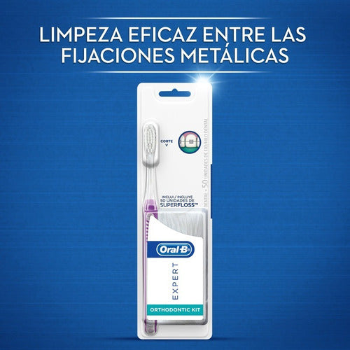 Ortodoncia. Oral b cepillo para brackets con hilo dental