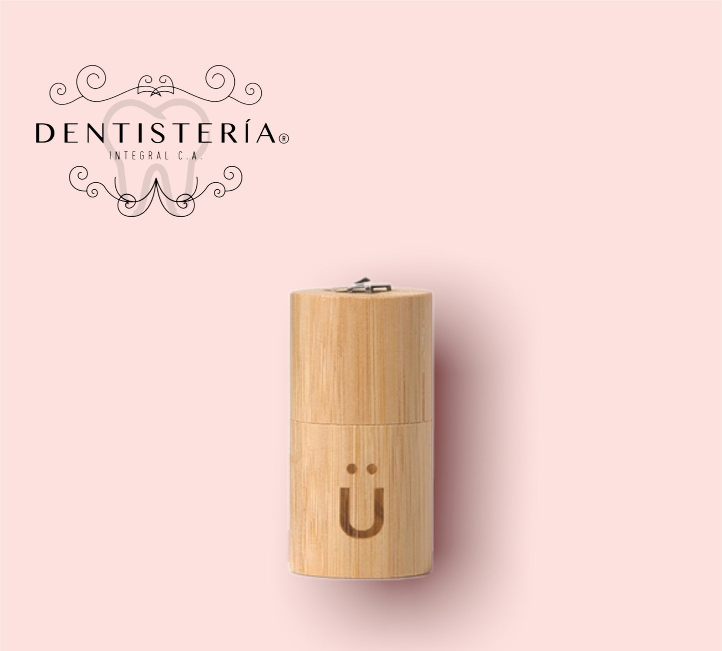 Hilo dental en estuche de bambú